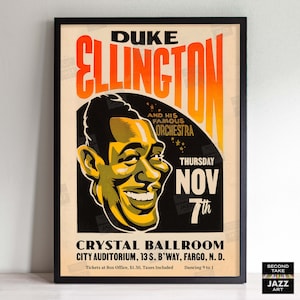 Póster de jazz de Duke Ellington, Fargo, Dakota del Norte, 1940