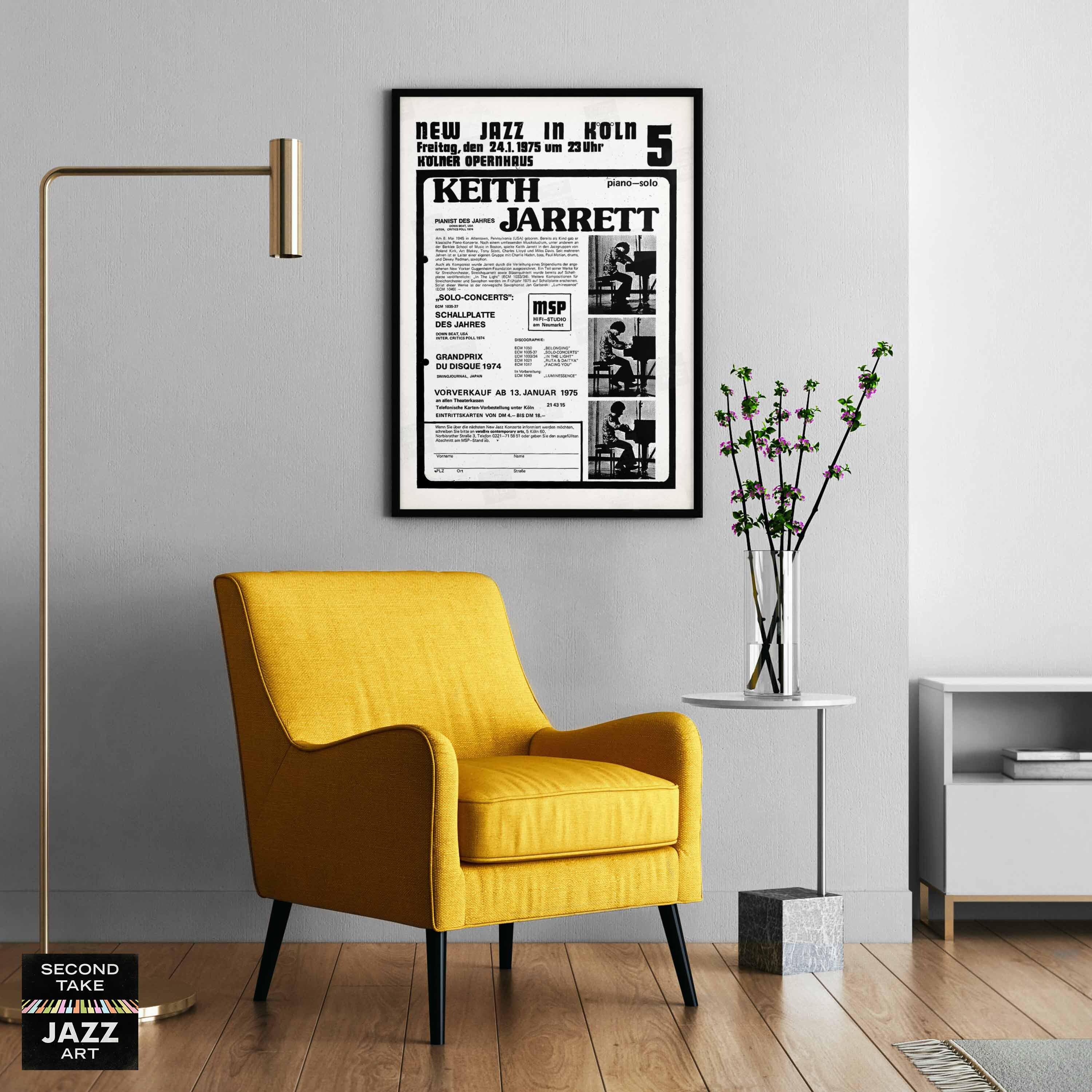 Keith Jarrett Jazz Poster - Köln Concert - 1975 - Etsy