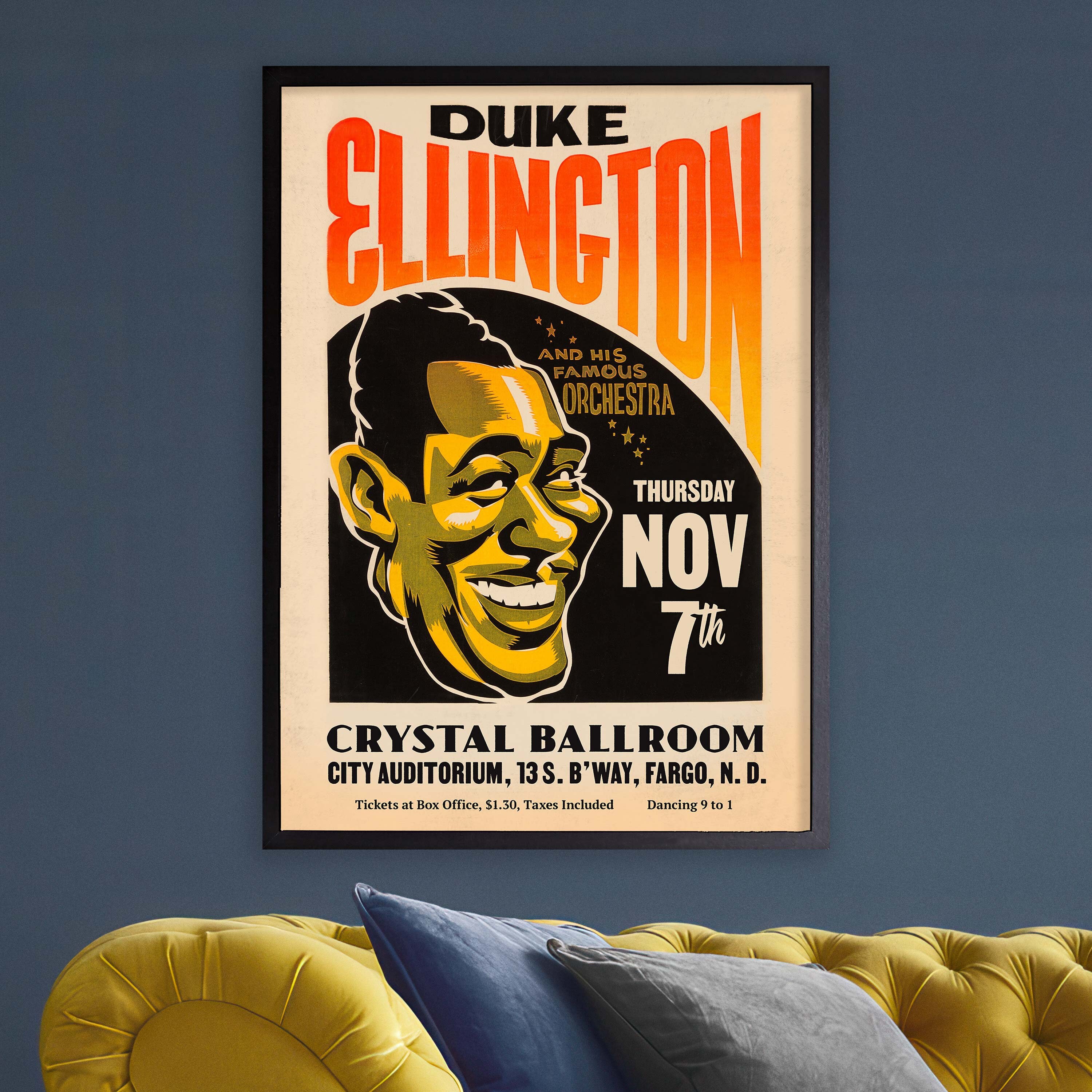 Duke Ellington Jazz Poster - Fargo, ND - 1940 - Etsy