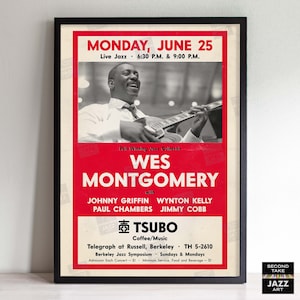 Póster de jazz de Wes Montgomery: Full House, en directo en Tsubo, Berkeley, California, 1962