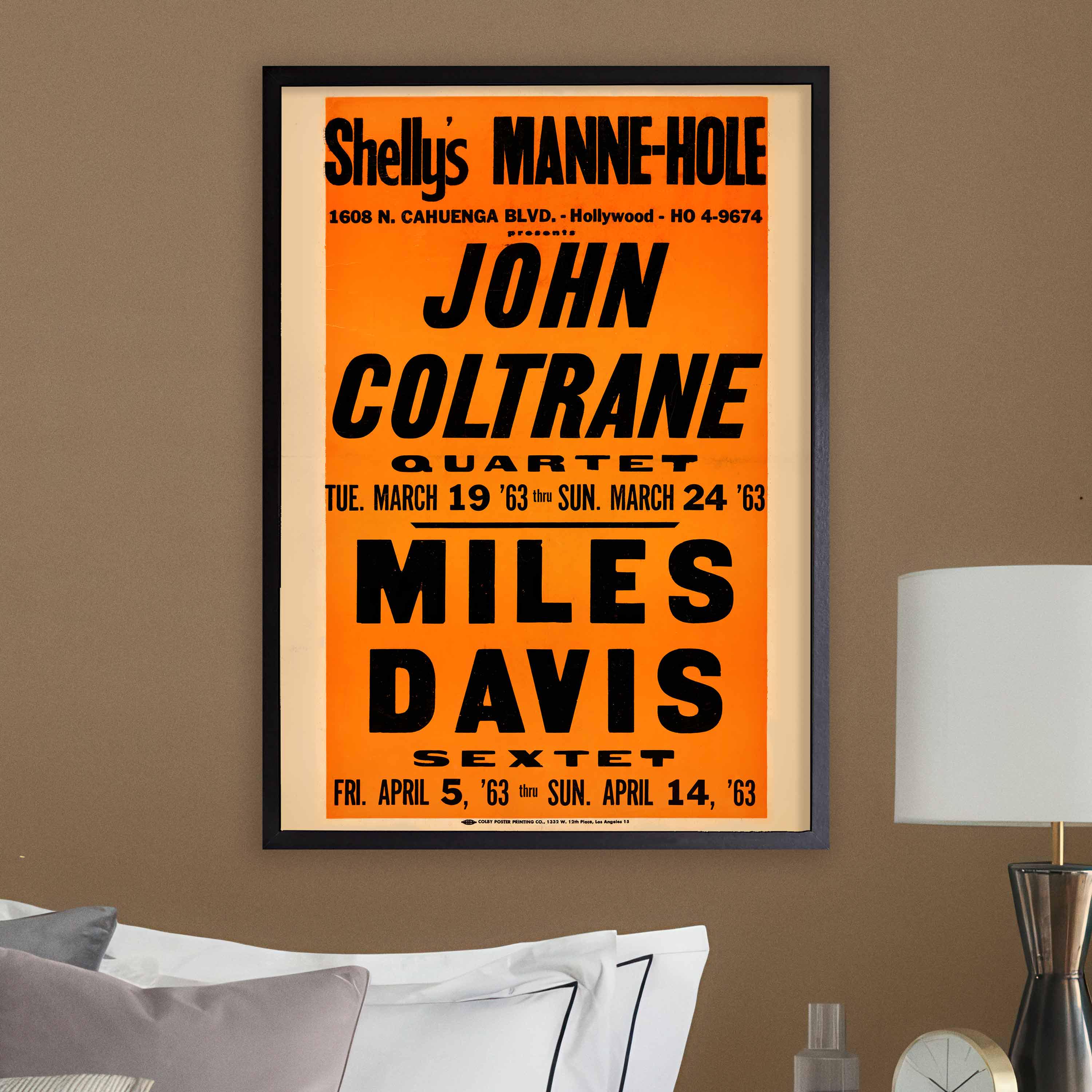 John Coltrane - Miles Davis Jazz Poster - Shelly's Manne