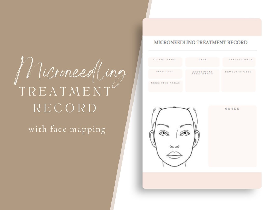 Microneedling Client Treatment Record Form - Download & Print - Client ...