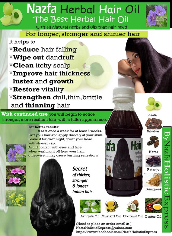 Nazfa Hair Oil For Falling Thinning Hair Etsy