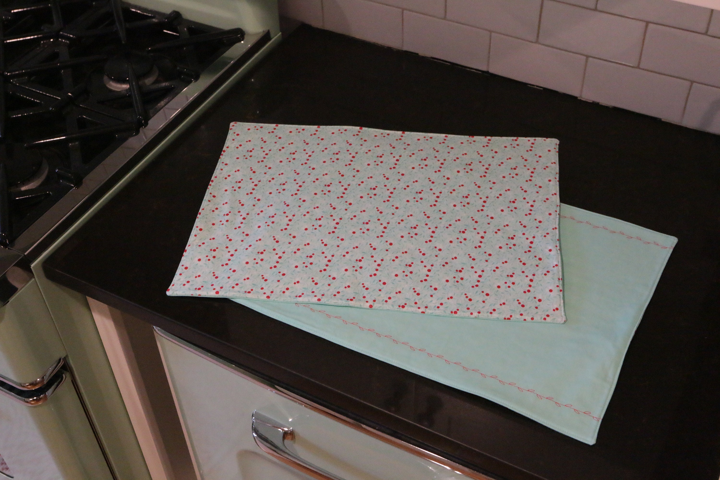 Reversible Embroidered Placemat for Everyday Etsy