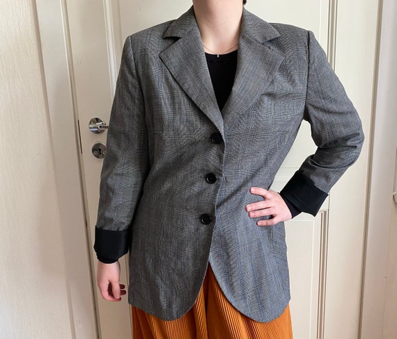 Vintage MARIMEKKO Grey Blazer Jacket Size 8/36, W… - image 2