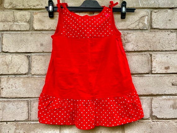 Soviet Vintage Kids Polka Dot Dress, 80s Retro Russia… - Gem