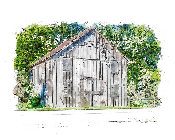 An Old Barn In Rural America This Old Building Is Rustic And Etsy