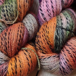 One of a kind on Non-superwash Highland Zebra 4 ply fingering weight 4ply sock yarn image 2