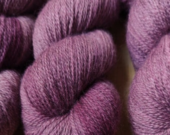 Rose on British lux 4ply fingering weight yarn