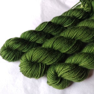 Emerald on superwash merino worsted/dk