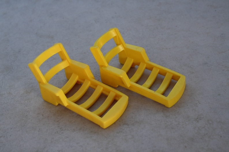 Vintage Yellow FPLP Fisher Price Little People Deck Lawn Chairs A Frame House Boat Pool Camper playset replacement parts