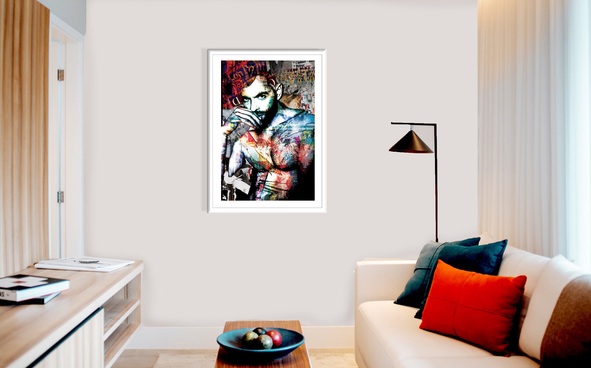 Male Portrait Gay queer artwork Homoerotic print Male Etsy