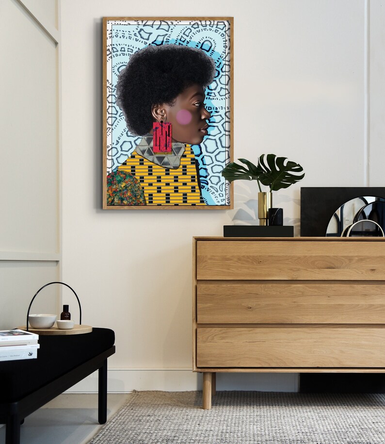Black Woman Wall Art Black Woman Print Modern Wall Art Etsy