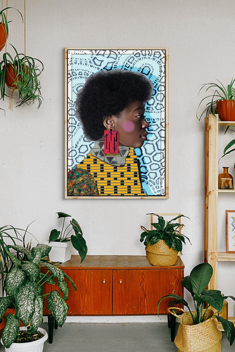 Black Woman Wall Art Black Woman Print Modern Wall Art Etsy