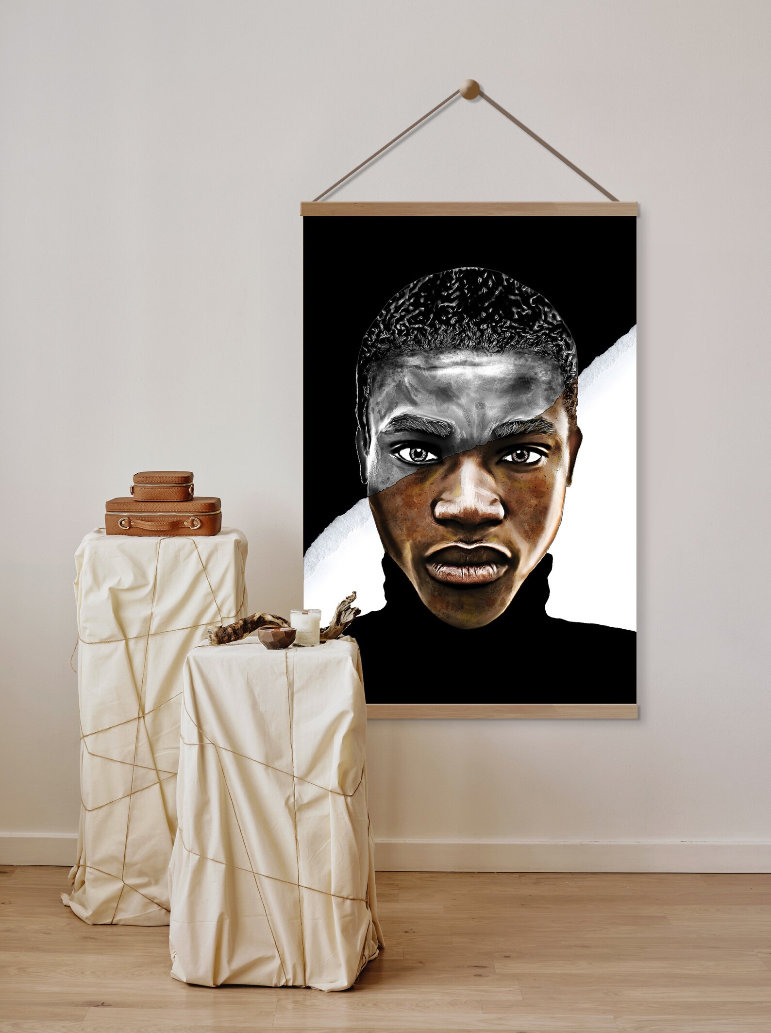African American Art Black Man Wall Art Man Wall Art Male Etsy
