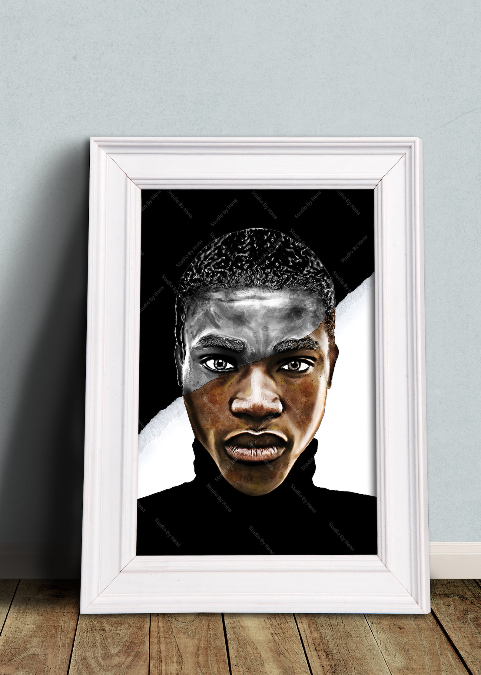 African American Art Black Man Wall Art Man Wall Art Male Etsy