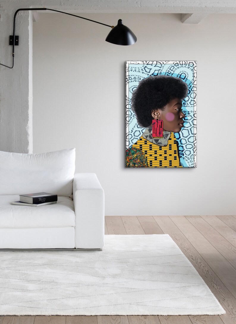 Black Woman Wall Art Black Woman Print Modern Wall Art Etsy