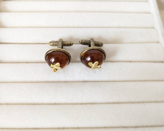 Honey Bee Resin Cufflinks, Handmade Gift for Him, Cute Gold Bee Cufflinks, Groomsmens Gift, Christmas Present, Resin Jewellery