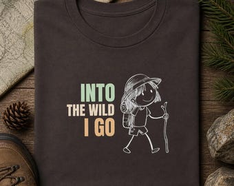 Into the Wild Hiking T-Shirt: Mountain Lover Adventure Tee