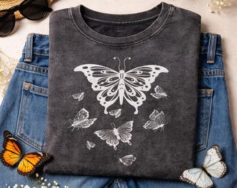Butterfly Graphic T-Shirt | Vintage Unisex Streetwear Tee
