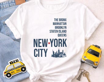 New York City Boroughs T-Shirt | NYC Streetwear Graphic Tee