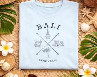 Bali Rice Fields T-Shirt – Tropical Island Travel Shirt , Bali Vacation Tee, Indonesia Beach Lover.