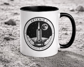 Artemis II Moon Mission Ceramic Mug – NASA Inspired Space Coffee Cup