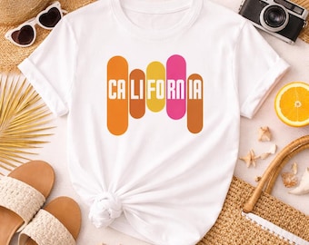 California Graphic T-Shirt, West Coast Beach Travel Tee