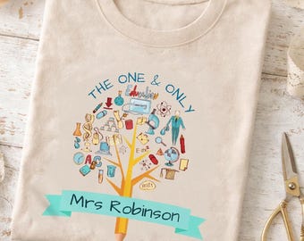 Personalised Teacher T-Shirt, Custom Educator Tee, End of Term Gift