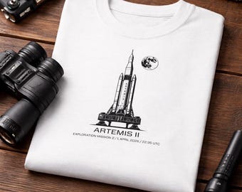 Artemis II Moon Mission T-Shirt | NASA Space Exploration Tee | Astronomy Graphic Shirt