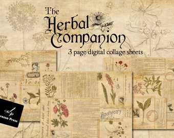 The Herbal Companion Digital Collage Sheets