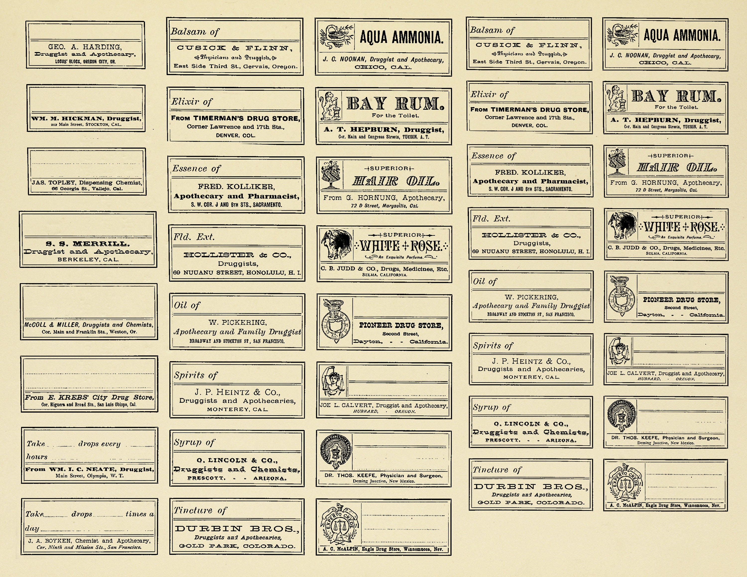 290 Vintage Medicine Labels PDF Only, Text, Labels, Vintage, Apothecary ...