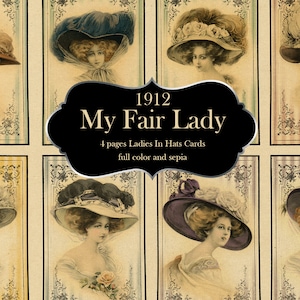 My Fair Lady - Dames édouardiennes/vintage en chapeaux Cartes