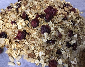 16oz Fresh Homemade Crunchy Healthy Granola-LOW SUGAR Coconut Oil*Made to order*