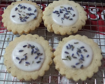 24(2 dozens) Lavender Shortbread Cookies*Snack/Brunch/wedding/Valentine/Mother's Day/Any occasion