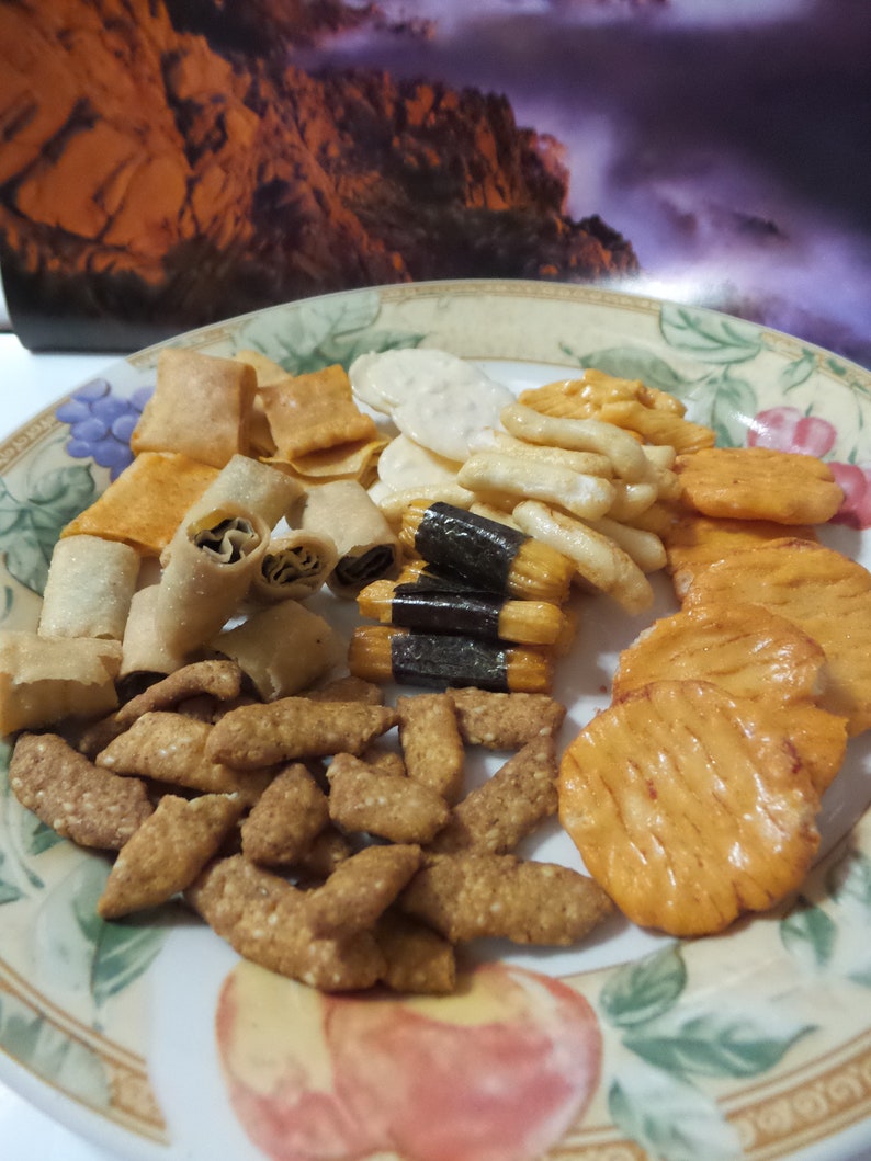 Natural Oriental Crunchy Rice Cracker MixLow Calories Low Etsy