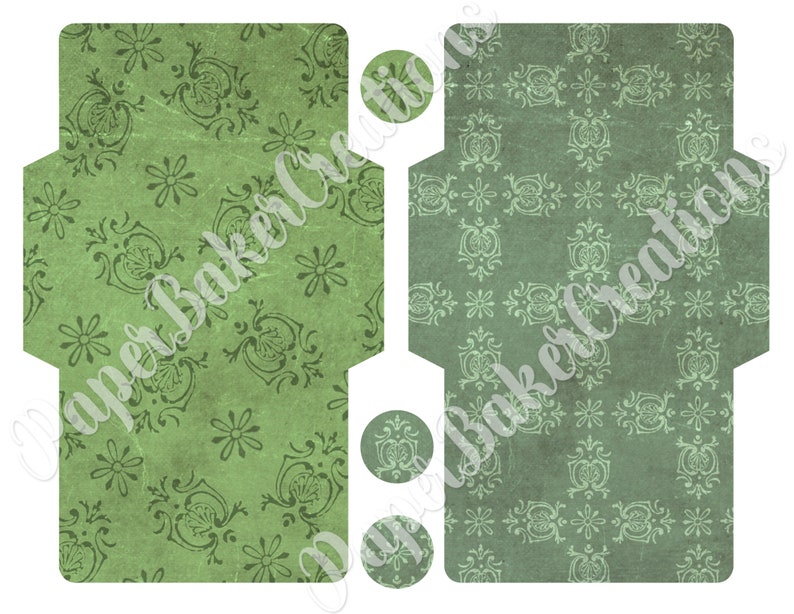 Ornamental Patterns On Grungy Green Backgrounds 6 Printable Ephemera Pages Pastel Green Ornamental Ephemera Pages DIGITAL Paper Pack