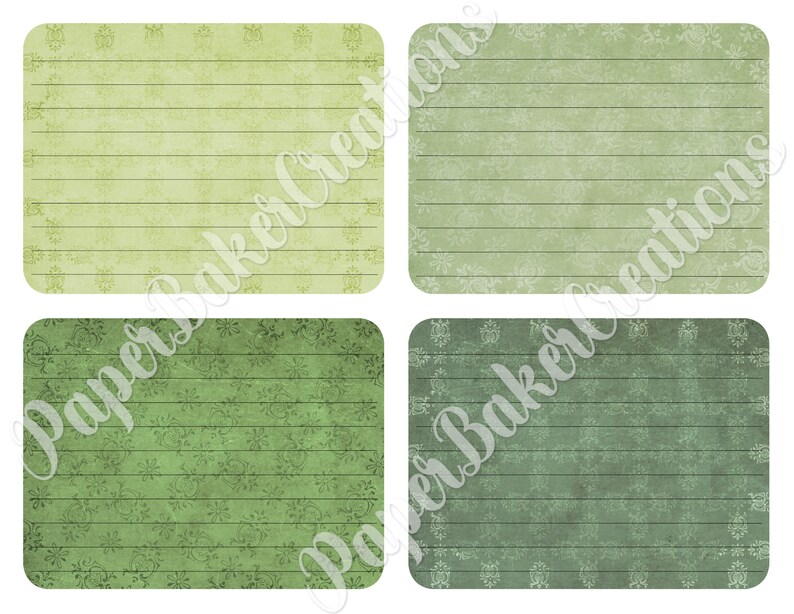 Ornamental Patterns On Grungy Green Backgrounds 6 Printable Ephemera Pages Pastel Green Ornamental Ephemera Pages DIGITAL Paper Pack