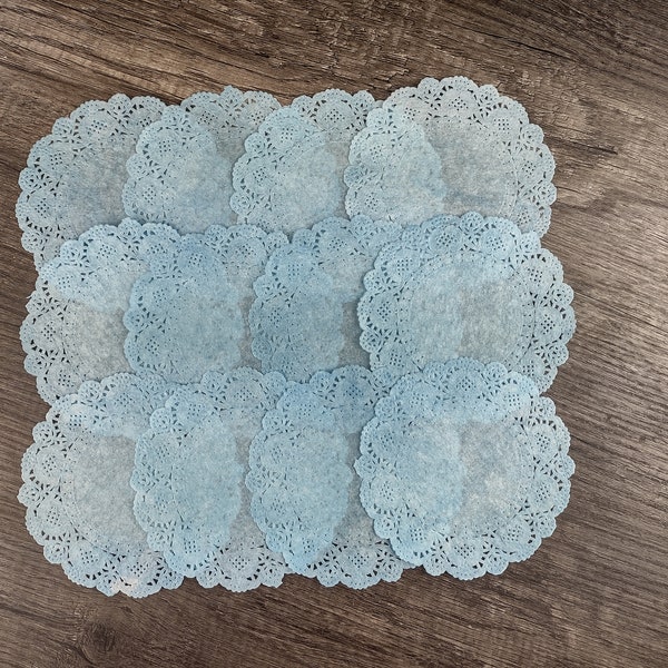 Blue Paper Doilies Etsy