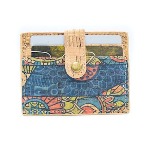 Porte-carte homme - Vegan Cork Slim Cardholder Wallet - Cadeau de Noël, Cadeau de Noël, Cadeau végétalien, Gif d’anniversaire, Cadeau unisexe