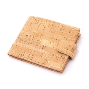 Men's Wallet - Natural Vegan Cork - Minimal Wallet - Christmas Gift, Holiday Gift, Vegan Gift, Birthday Gift, Gift for Him, Valentine's Day