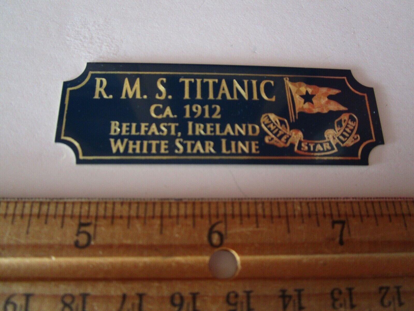 RMS Titanic Plastic Display Nameplate – 1/700 1/350 Scale Model Ship Plaque Mn023