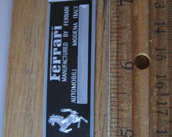 Ferrari Metal Display Plaque For Model Cars All types Diecast Etc any Scale