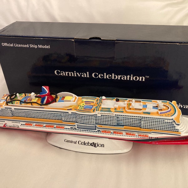 Rare Official Carnival Celebration large 12 Inch Cruise Ship Model New in Box