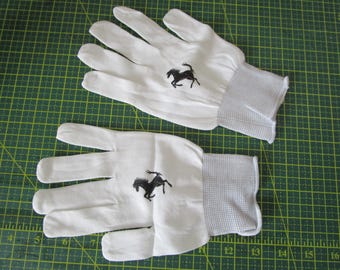 Luvas de serviço OEM Ferrari em algodão para os modelos 550, 308, 328, 348, 355, 360, 430, 458, 488 e Testarossa.