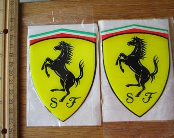 Ferrari Fender Badge Emblem 4&quot; Resin Shields 328 308 348 Testarossa Mondial