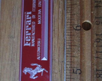 Red Ferrari Metal Display Plaque For Model Cars All types Diecast Etc any Scale