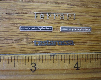 Pocher 1/8 Scale Ferrari Testarossa Pininfarina Script Metal Emblems Badge Set