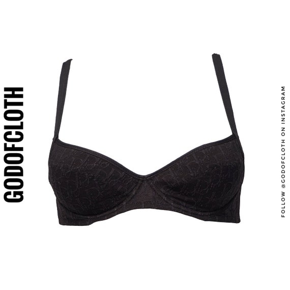 Christian Dior Monogram Black Bra