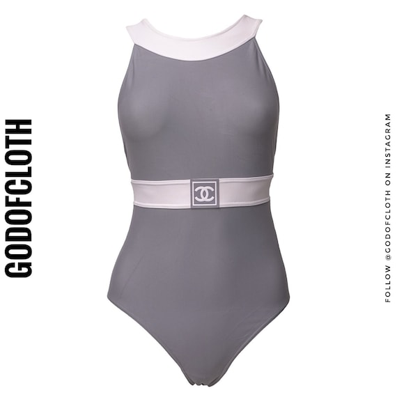 Chanel Gray Sport One-Piece Swimsuit